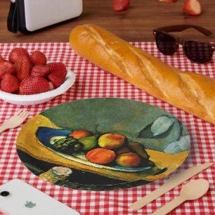 Cezanne - Peaches, Pears and Grapes Paper Plate