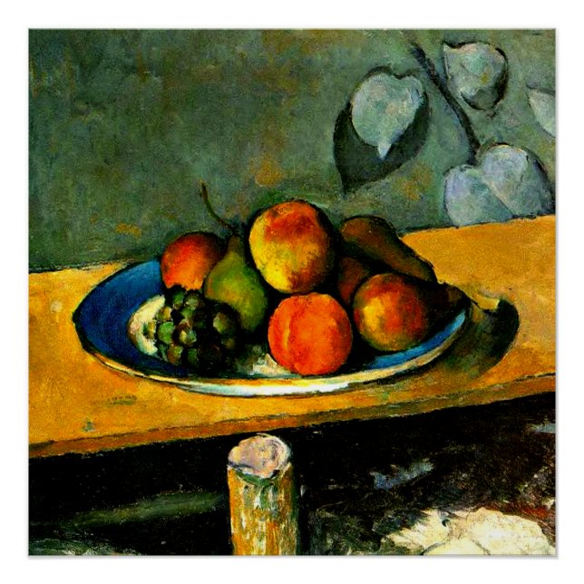 Cezanne - Peaches, Pears and Grapes Poster (Front)