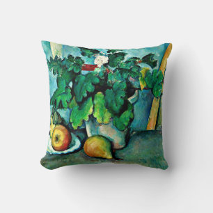 Cezanne - Pot of Primroses and Fruit Cushion