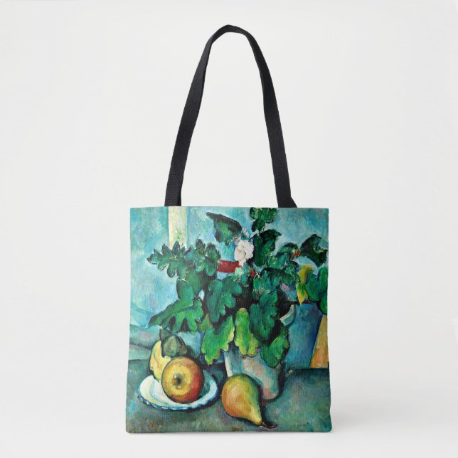 Cezanne - Pot of Primroses and Fruit Tote Bag (Front)