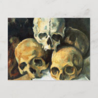 Cezanne Pyramid of Skulls Postcard
