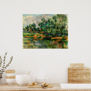 Cezanne - Riverbank Poster
