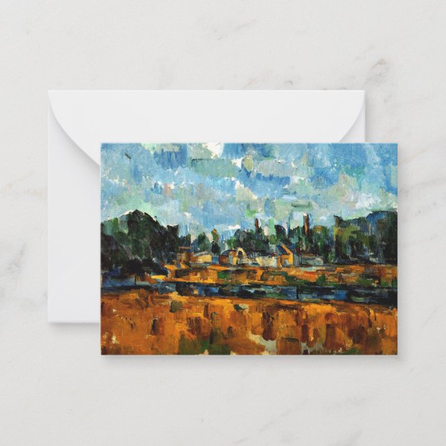 Cezanne - Riverbanks, landscape painting Card (Front)