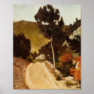 Cezanne - Road in Provence, fine art painting Poster