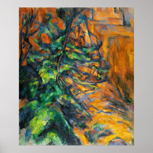 Cezanne Rocks and Branches Vintage Art Print