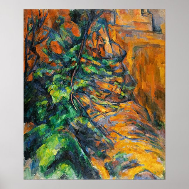 Cezanne Rocks and Branches Vintage Art Print (Front)