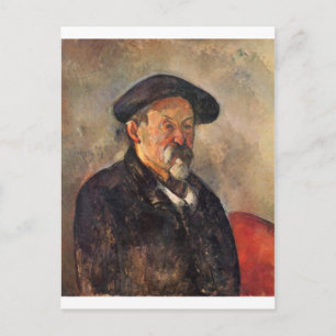 Cezanne - Self portrait with Barett Postcard