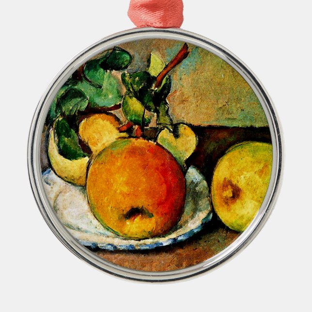 Cezanne - Still Life with Apples and Pears Metal Ornament (Front)