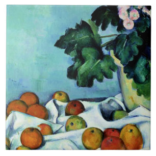 Cezanne - Still Life with Apples and Primroses Ceramic Tile