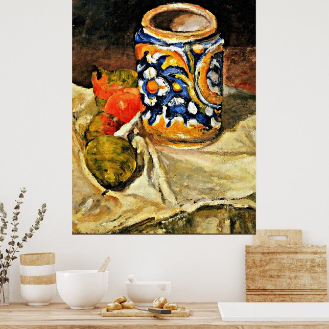 Cezanne - Still Life with Italian Earthenware Poster (Kitchen)