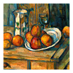 Cezanne - Still Life with Milk Jug and Fruit Photo Print