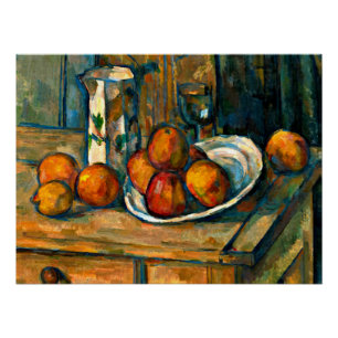 Cezanne - Still Life with Milk Jug and Fruit Poster