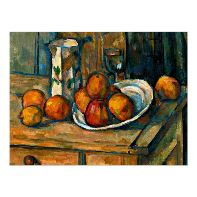 Cezanne - Still Life with Milk Jug and Fruit Poster (Front)