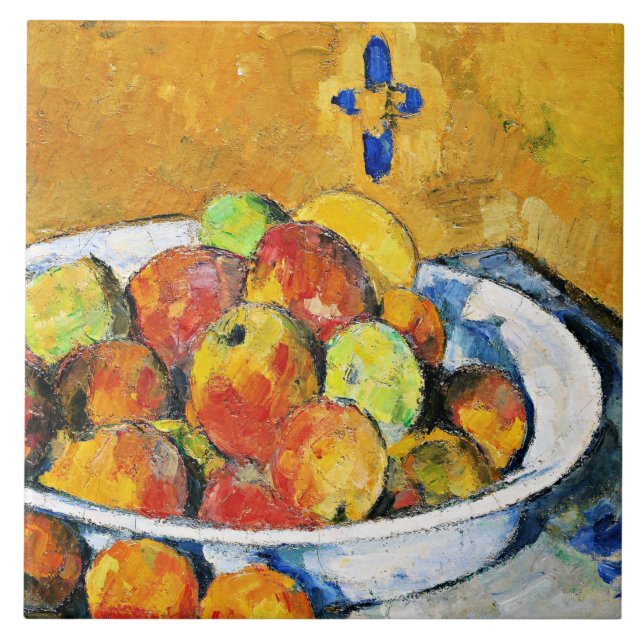 Cezanne - The Plate of Apples Ceramic Tile (Front)