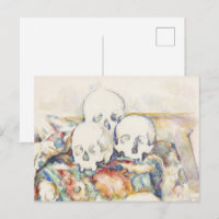 Cezanne The Three Skulls Vintage Art Poster Print
