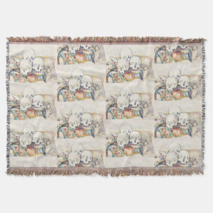 Cezanne The Three Skulls Vintage Art Poster Print Throw Blanket