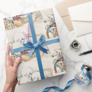 Cezanne The Three Skulls Vintage Art Poster Print Wrapping Paper