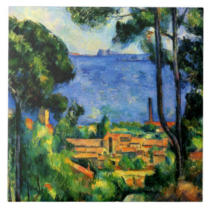 Cezanne - View of l'Estaque, Ceramic Tile