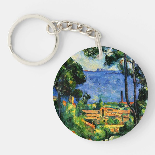 Cezanne - View of l'Estaque Key Ring (Front)