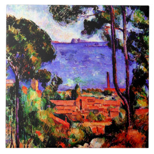 Cezanne - View through the Trees Ceramic Tile