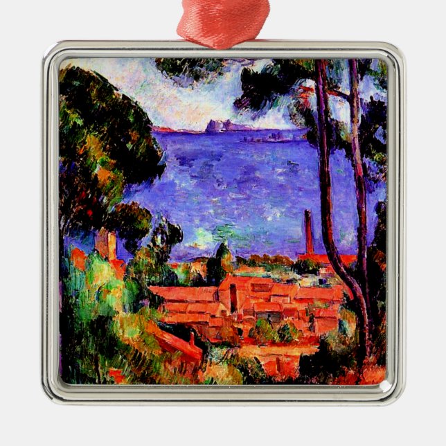 Cezanne - View through the Trees Metal Ornament (Front)
