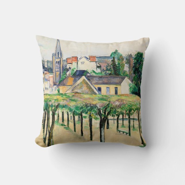 Cezanne - Village Square (Place de village) Cushion (Front)