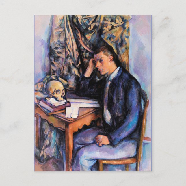 Cezanne - Young Man and Skull Postcard (Front)
