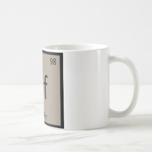 Cf - Codfish Chemistry Periodic Table Symbol Coffee Mug