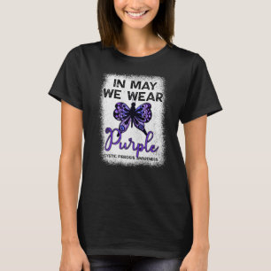 Cf Cystic Fibrosis Awareness In May We Wear Purple T-Shirt