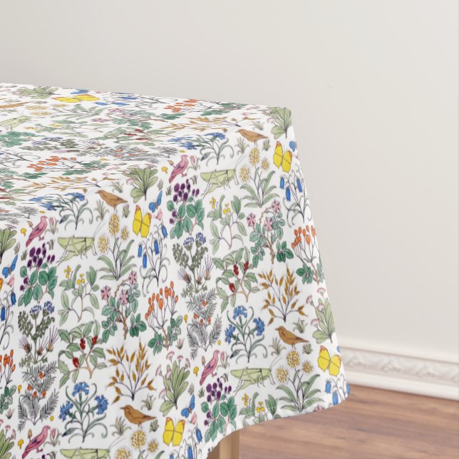 CFA Voysey Apothecary's Garden Pattern Tablecloth (In Situ)