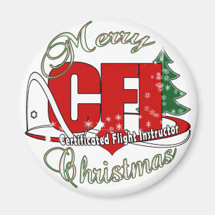 CFI CHRISTMAS Certificated Flight Instructor Magnet