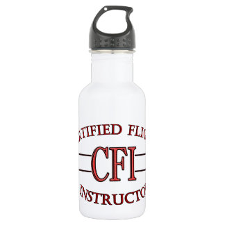 CFI LOGO RED CERTIFIED FLIGHT INSTRUCTOR 532 ML WATER BOTTLE