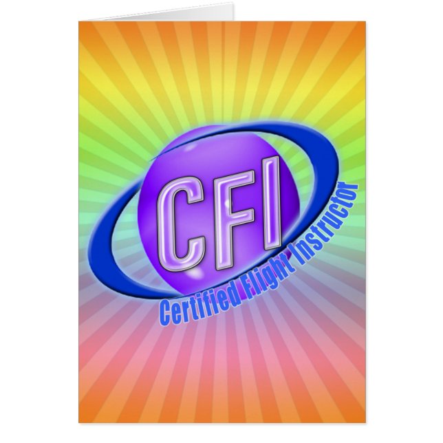 CFI ORB SWOOSH LOGO CERTIFIED FLIGHT INSTRUCTOR (Front)
