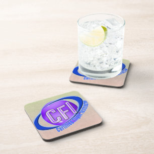 CFI ORB SWOOSH LOGO CERTIFIED FLIGHT INSTRUCTOR COASTER
