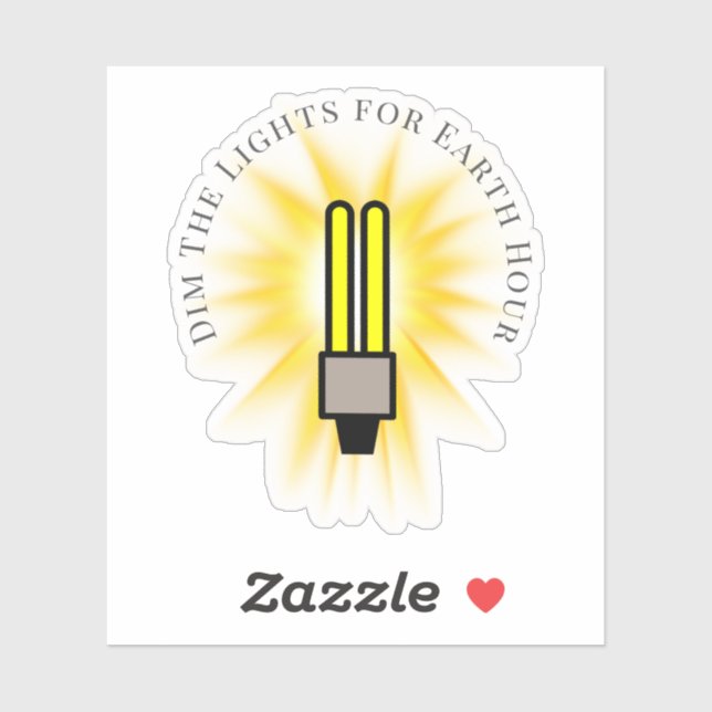CFL Bulb Dim The Lights Earth Hour  (Sheet)