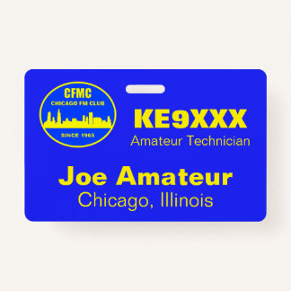 CFMC Horizontal Call Sign & Name Badge ID Badge