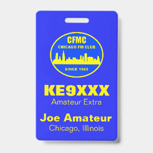 CFMC Vertical Call Sign & Name Badge ID Badge