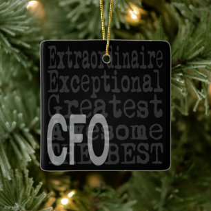 CFO Extraordinaire Ceramic Ornament