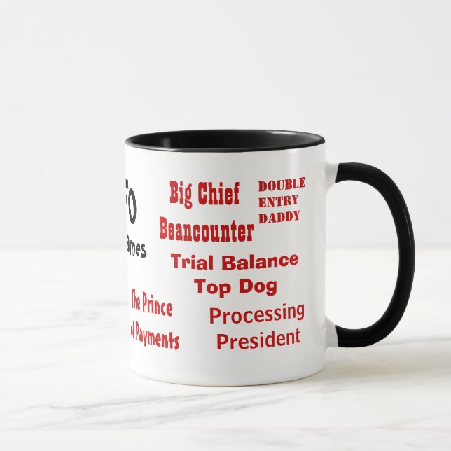 CFO Nicknames Funny Synonyms and Job Titles Mug (Right)