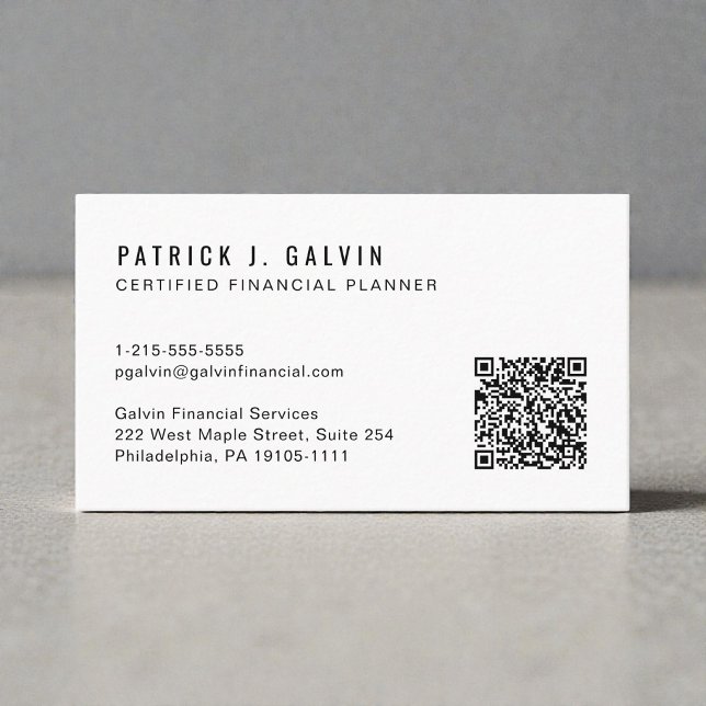 CFP Certified Financial Planner QR Code Business Card (CFP Certified Financial Planner QR Code Business Card)