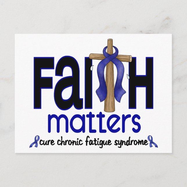 CFS Chronic Fatigue Syndrome Faith Matters Postcard (Front)
