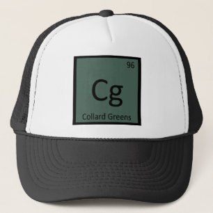 Cg - Collard Greens Vegetable Chemistry Symbol Trucker Hat