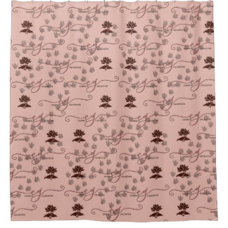 CG-Lotus Dragon Prints Shower Curtain