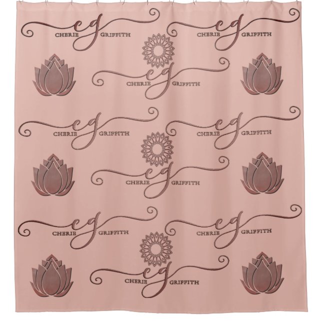 CG-Lotus Flower Power Shower Curtain (Front)
