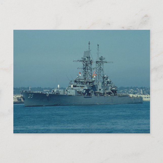 CGN 35 "Truxton", nuclear powered cruiser, San Die Postcard (Front)