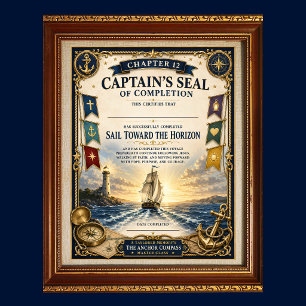 Ch12 Sail Towards New Horizons Captains Seal Poster