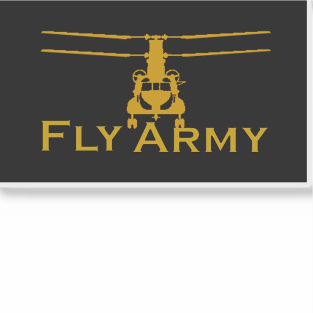 CH47 Chinook Fly Army Vinyl Decal (Front)