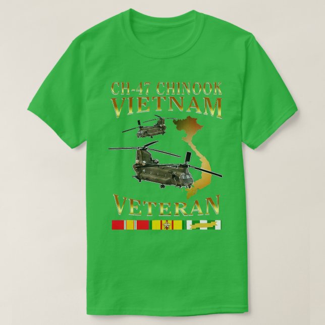 CH47 chinook Vietnam Veteran Gift For Father Veter T-Shirt (Design Front)