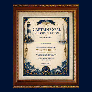 Ch 2 Why Do We Drift Captains Seel Certificate Poster