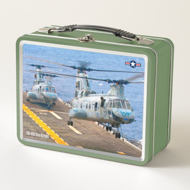CH-46E SEA KNIGHT METAL LUNCH BOX (Front)